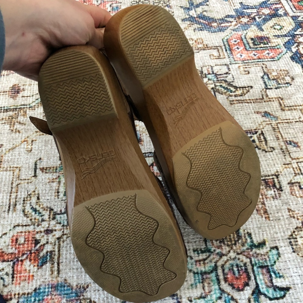DANSKO sissy clog wedge sandal leather straps 38 - Picture 5 of 5